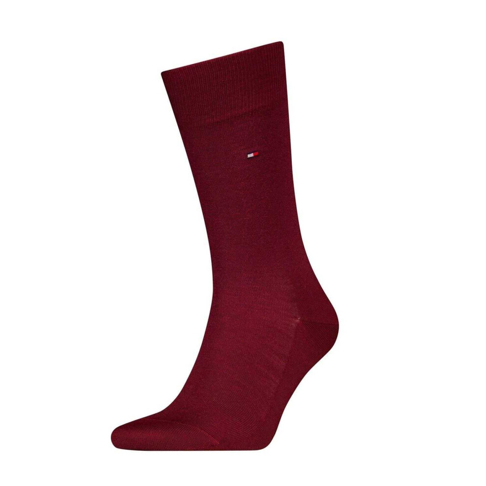 Tommy Hilfiger (11.5 Uk-12.5 Uk, Burgundy) Mens Crew Socks