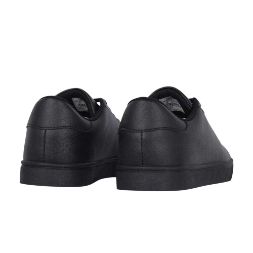 (4 UK, Black) Fabric Childrens/Kids Textile Low Trainers 1