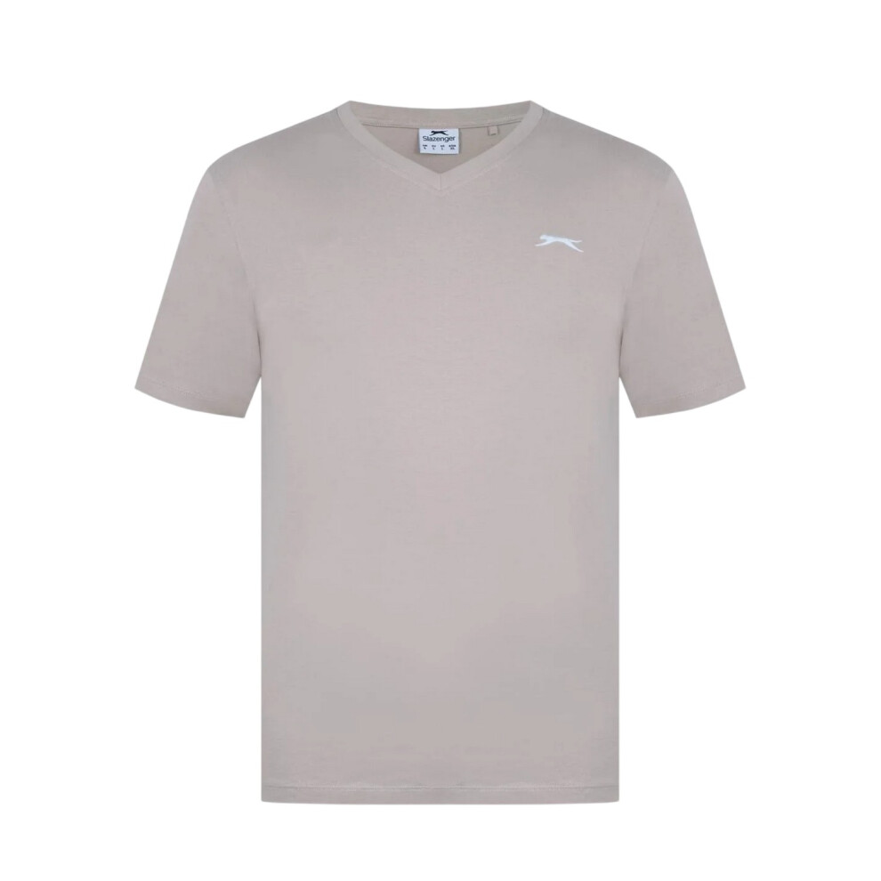 Slazenger (Xl, Oat) Mens Embroidered Logo Cotton T-Shirt Multicoloured