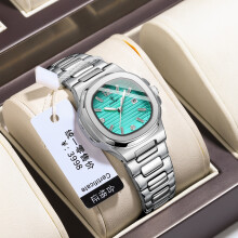 (P708 silver shell mint blue surface steel belt) Premium Brand Women Ultra Thin Luminous Quartz Wristwatch New Fashion Water Resistant Watch
