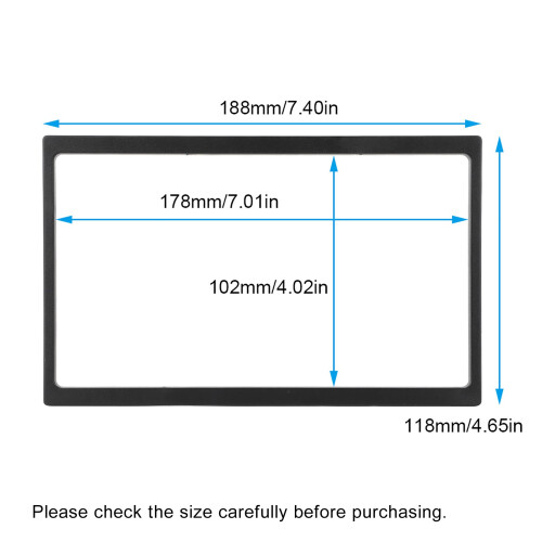 Universal 2 Din 7in Thick Fascia 1