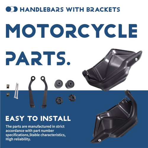 Motorcycle Handlebars with Brackets, Windshield Handguard Replacement Motorcycle Parts for  368G Black 1