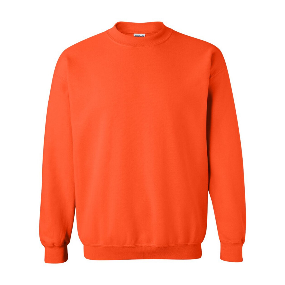 Gildan (Xl, Orange) Unisex Adult Heavy Blend Crew Neck Sweatshirt
