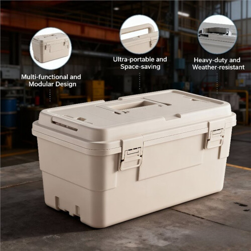 Tool Storage Box, Gardening Tool Box,, Hardware Storage Set, Plastic Storage Box Waterproof Cargo Box Green 1