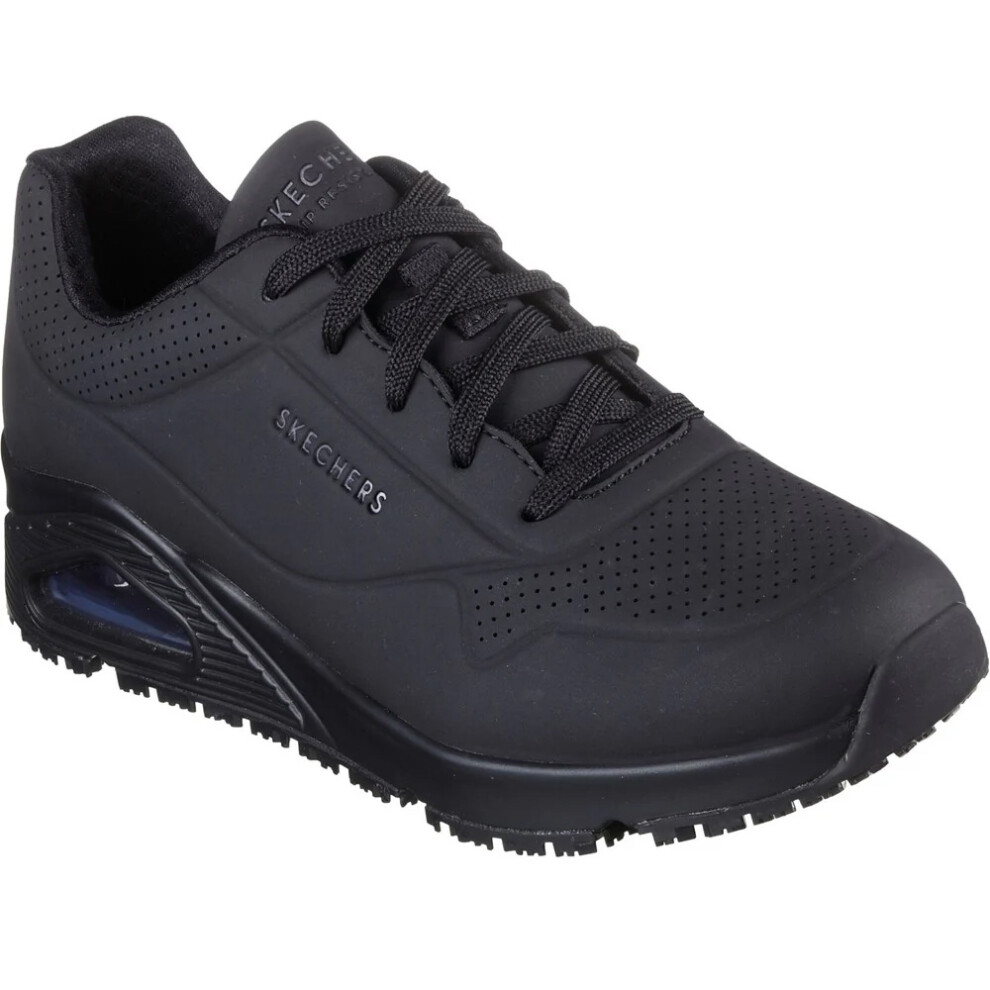 Skechers (3 Uk, Black) Womens/Ladies Uno Sr Safety Trainers