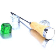 Steel Vintage Stainless Ice Pick Punch Kitchen Tool Wooden Handle Cover Metal