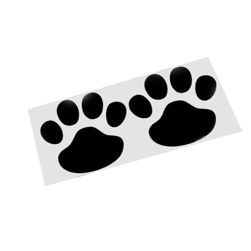 2pcs Universal PVC Dog Paw Emblem Sticker 1
