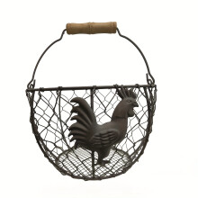 (Egg Storage Basket) Egg Storage Basket/Designed for Fresh Eggs/With Handle/Ideal for Kitchen Countertop/Farmhouse Setting/Rustic