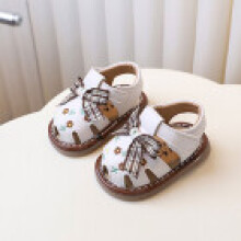 (Ivory,16)Toddler Shoes For Summer Leather Sneakers With Butterfly Decor And Easy Closure