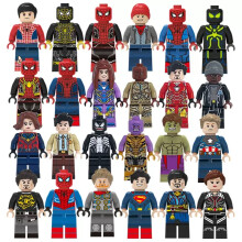 (Style D 16pcs) Marvel Avengers Super Hero Comic Mini Figures Dc Minifigure Gift Fits Lego