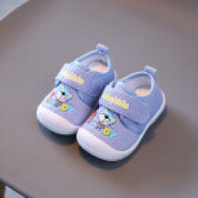(Blue,17)Toddler Baby Walking Shoes With Cartoon Design Cotton Fabric For Infant Boys Girls