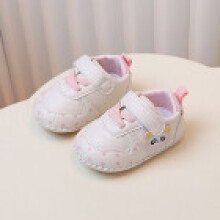 (Pink,16)Infant Prewalker Shoes With Cartoon Design Synthetic Leather For Babies Learning To Walk