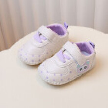 (Purple,18)Infant Prewalker Shoes With Cartoon Design Synthetic Leather For Babies Learning To Walk