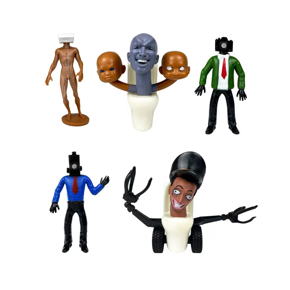 Photos - Doll  Toilet person monitoring person combination figurine Titan sound person TV person camera person game model ornament P(5pcs)
