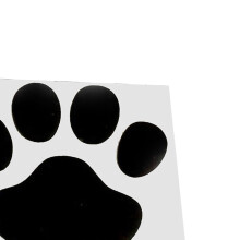 2pcs PVC Car Paw Emblem Decoration Black