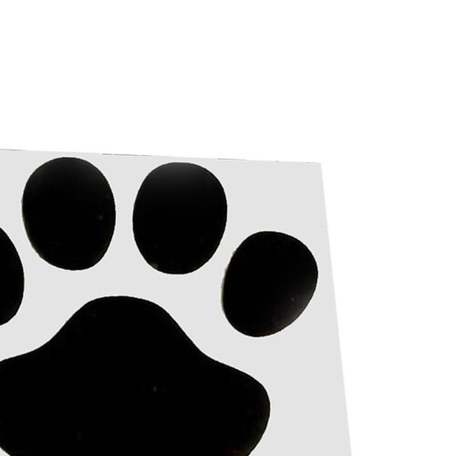 2pcs PVC Car Paw Emblem Decoration Black