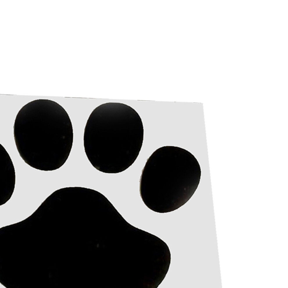 2Pcs Pvc Car Paw Emblem Decoration Black 7293282121805