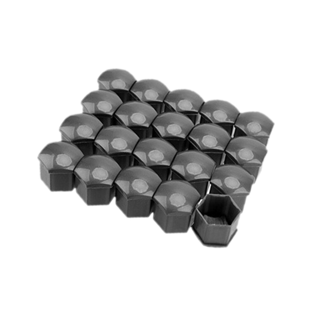 20Pcs Dustproof Hub Nut Covers Abs Grey 7293282123045