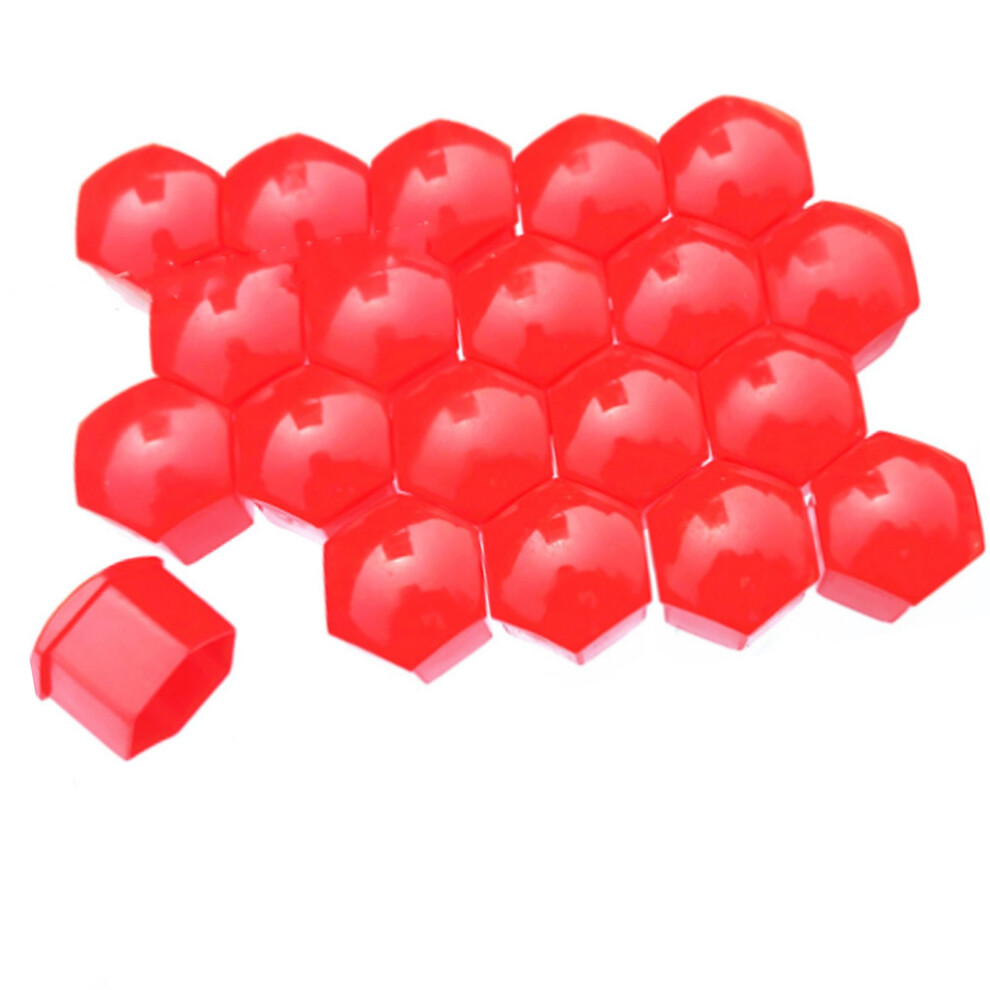 Dustproof Hub Nut Caps 20Pcs Red 7293282133686