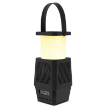 Portable Camping Lantern with Wireless Speaker Alarm Clock Rechargable Led Lamp for Travel,Outdoor,Camping