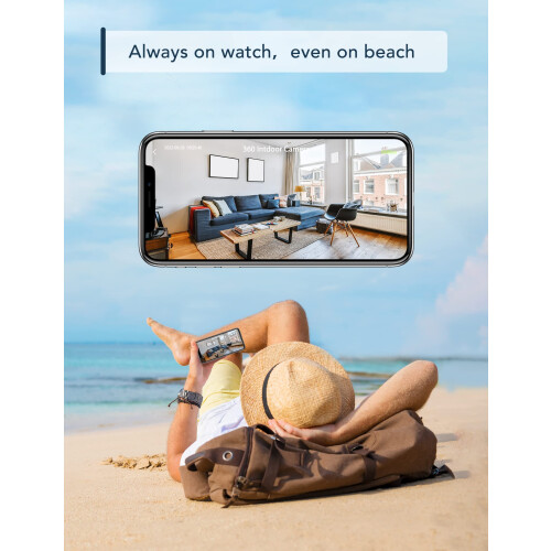 GNCC Indoor Camera 2K Security Camera 2 Packs CCTV Camera House Security 2