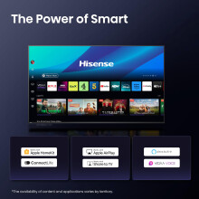 Hisense 50" 50U7QTUK MiniLED QLED 144Hz Smart AI TV - Hi-View AI Engine, 144Hz Game Mode PRO, 2.1 Channel, Dolby Atmos, Quantum Dot Colour, Anti-Refl