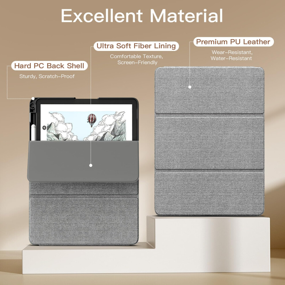 Moko Stand Case For 11" Kindle Scribe (3Rd Generation -2025) & Kindle Scribe Colorsoft (1St Generation 2025) - Premium Leather Trifold Stand Cover Wi 5008877295371