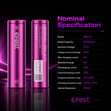 EFEST 3000 Rechargeable Battery [Single] - 35A Robust Output, Extended Capacity, Versatile Compatibility, Highly Stable, with Protective Plastic Case