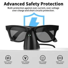Charger Stand Compatible with Ray-Ban Meta Smart Glasses, Portable Charging Dock for Wayfarer, Headliner, Skyler & Oakley HSTN with 59" USB-C Cable f