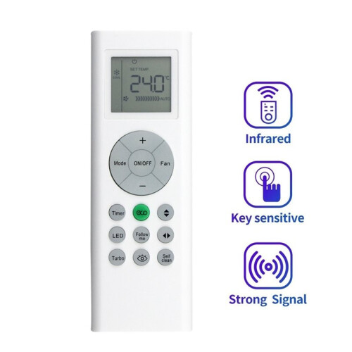 Télécommande de Remplacement pour Climatiseur pour Midea RG66B3(2H)/BGEF 1