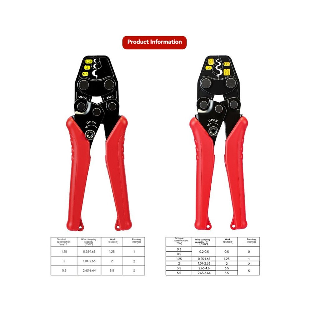 Terminal Crimping Pliers Electrician's Wire Crimping Pliers Multifunctional Ratchet -Style Crimping Pliers Tool A 6032427022420