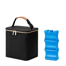 Sac Isotherme pour Lait Maternel avec Bloc Réfrigérant, Pouvant Contenir 6 Biberons Jusqu'à 265 Ml (9 Oz), Idéal pour les Mamans et la Crèche.