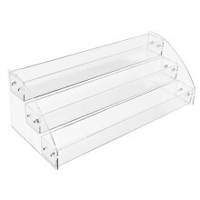 Présentoir à CD Transparent à 3 Niveaux, Boîte de Rangement en Cascade pour DVD et CD, Peut Contenir Jusqu'à 24 Boîtiers de CD Standard