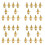 40Pcs RCA Female Jack Plated Rca Connector Gold Panel Mount Chassis Audio Socket Plug Bulkhead with Nut Solder Cup 1