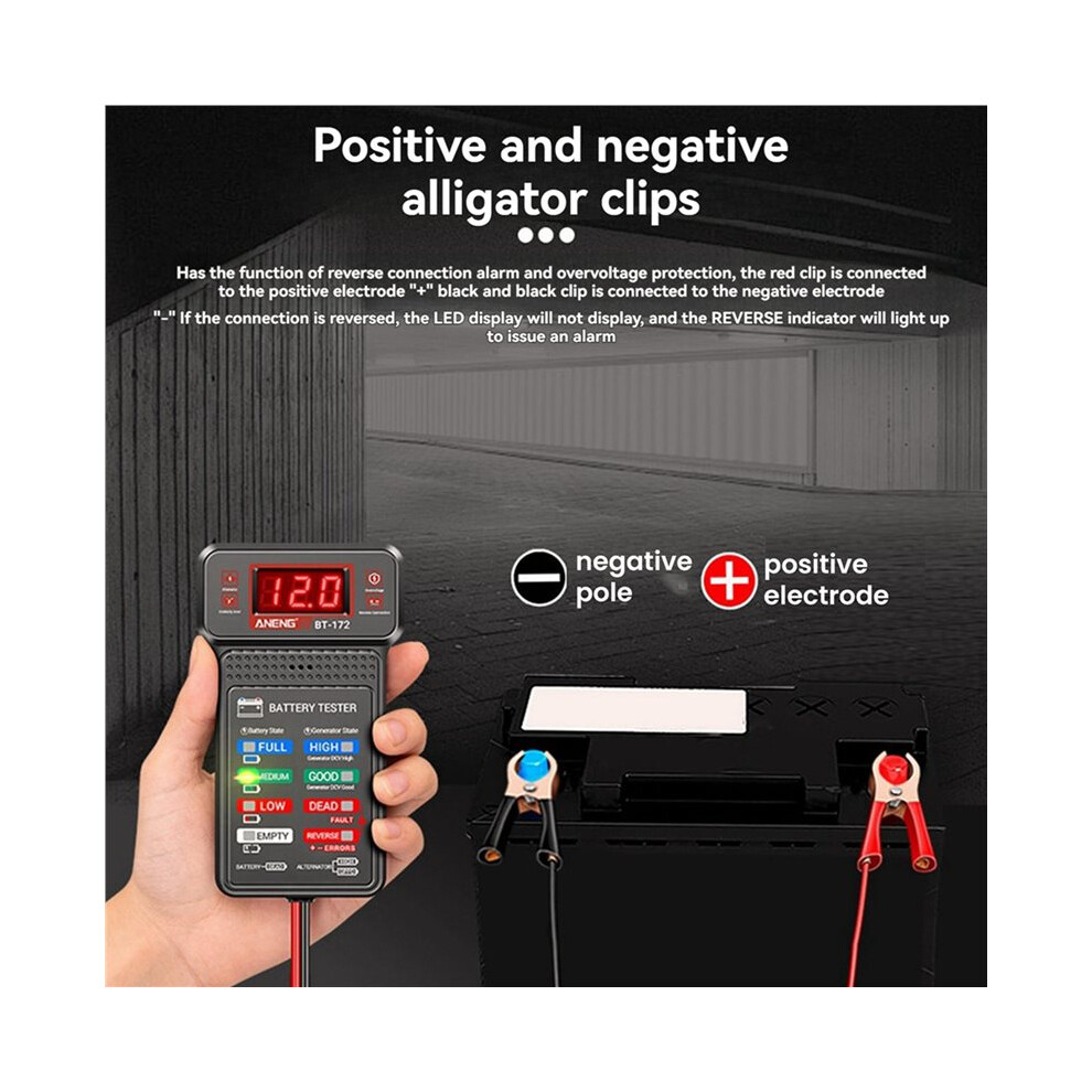2X ANENG BT-172 12V Battery TesterAuto Repair Industry Detection with LED Reverse Display-image-OPC-PVRYXFC-NEW