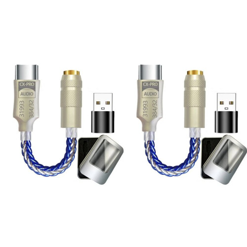 2X CX31993 HiFi DAC Type C to 3.5mm Headphone Amplifier Audio Decoder IEM AMP Mobile Phone Adapter with USB Adapter A