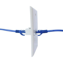 4 Plaque Murale Ethernet à 1 Port, Plaque Murale Jack avec Insert de Coupleur RJ45 Femelle à Femelle