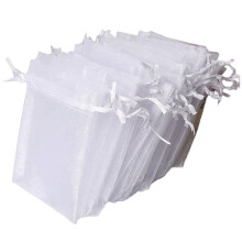 Petit Sac en Filet avec Fermeture Ă Cordon, Sac Ă Bonbons pour les FĂŞtes, Emballage de Bijoux, Sac Cadeau Transparent Ă Cordon.
