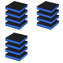 12 Stück Anti-Vibrations-Pads, 4 X 4 X 7/8 Zoll, Schalldämmung, Gerippte Gummimatten mit EVA-Mitte, Vibrationsisolationspads