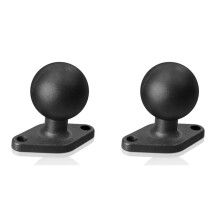 2X Aluminum Rhombus Mounting Base with 1.5 Inch Rubber Motorcycle Mounting Base for RAM Navigation Devices