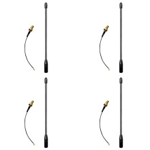 4X Soft Antenna SMA Male Wireless Figure Transmission Data High Gain 10dBi WiFi Halow Whip Antenna with Adapter Cable A