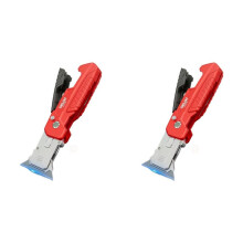 2X DELIXI Multifunctional Utility Retractable Cut Heavy Duty Steel Break Blade Cut Electrician Utility 3 Blades