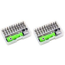 2X 32-in-1-Schraubendreher-Set, Präzisions-Bit-Schraubendreher, Griff-Kits, Telefon-PC-Reparatur, Handwerkzeuge für Telefonuhr