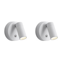 2X LED Light Magnetic Type-C Rechargeable Wall Light Spotlight No Wiring No Punch Reading Light Bedroom Bedside Light