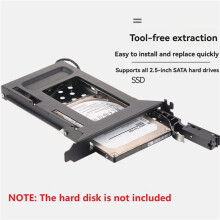 2X PCI Slot Mobile Rack Support 2.5 Inch HDD SSD for PC Expansion Slot SATA3 6Gbps Connector Hotswap