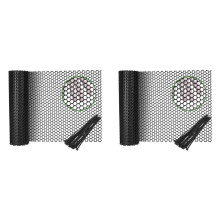 2X Rotolo di Rete In Plastica Nera per Recinzione - 15,7 Pollici X 20 Piedi - Rete In Plastica per Pollame, Pollo, Cucciolo,