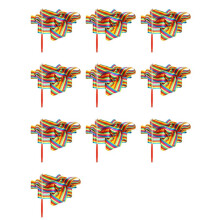 10X Lint Dans Regenboog Lint Kinderen Dans Gymnastiek Ritme Stok Kleurrijk Gymnastiek Lint Sportartikelen (2M)