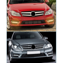 4x Auto Vorder Stoß Stangen Grill Nebel Scheinwerfer Deckel Kühler Grill für W204 C Klasse 2012-2014 2048851353 2048851453