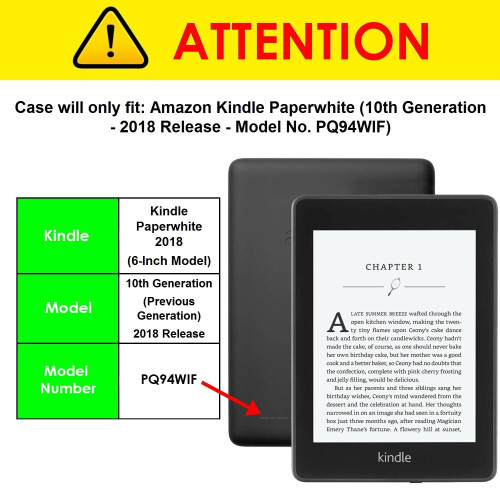 Forefront Cases Case for Amazon Kindle Paperwhite 6.8" (10th Generation - 2018 Model) - Red - Slim, Light & Protective, Smart Auto Sleep-Wake Functio 1