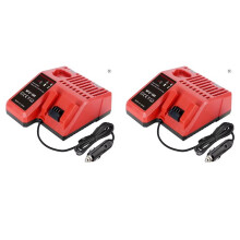 2X Battery Charger for 12V 14V 18V M18 M12 Battery Plug with LED Indicator Light Car Charger